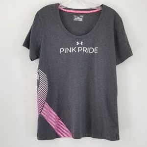 Under Armour Women's Pink Pride gray pink t shirt
